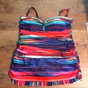 Swim dress 1 piece striped by noon swim ❤️